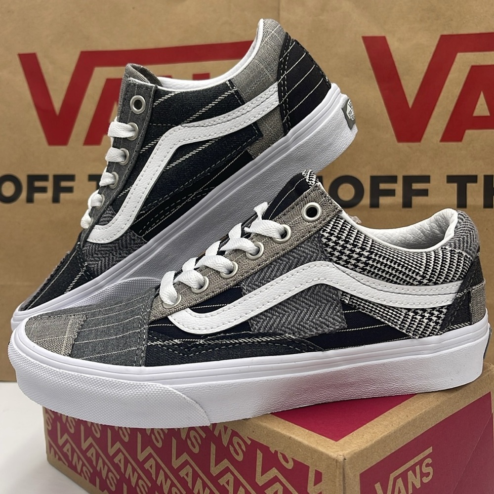 Vans WMNS Black and Gray Sneakers Old Skool Patchwork 
Conference Call Suiting - Picture 7 of 16